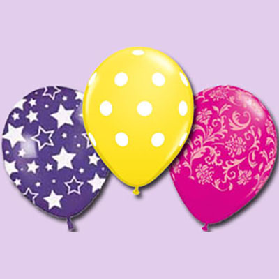 Shape Print Helium Filled Balloons