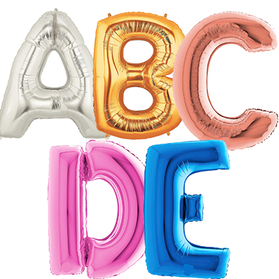 100cm/40" Letter Foil Helium Filled Balloons