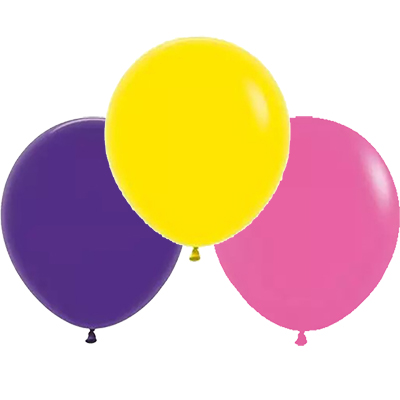 45cm Plain Helium Filled Balloons